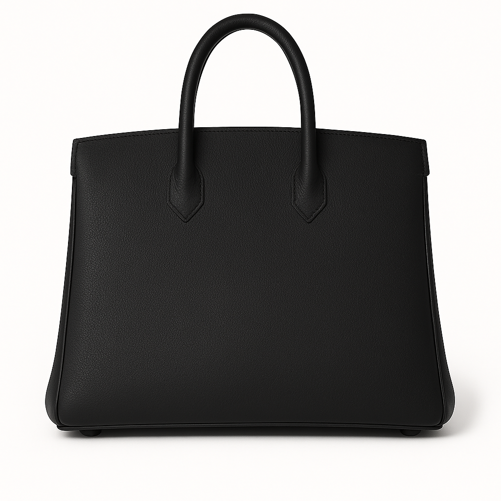 Dorinda Clutch - Black Luxury Leather Handbag 30cm