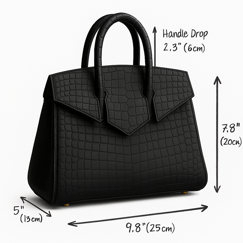 Crocodile Embossed Leather-Cookie Clutch