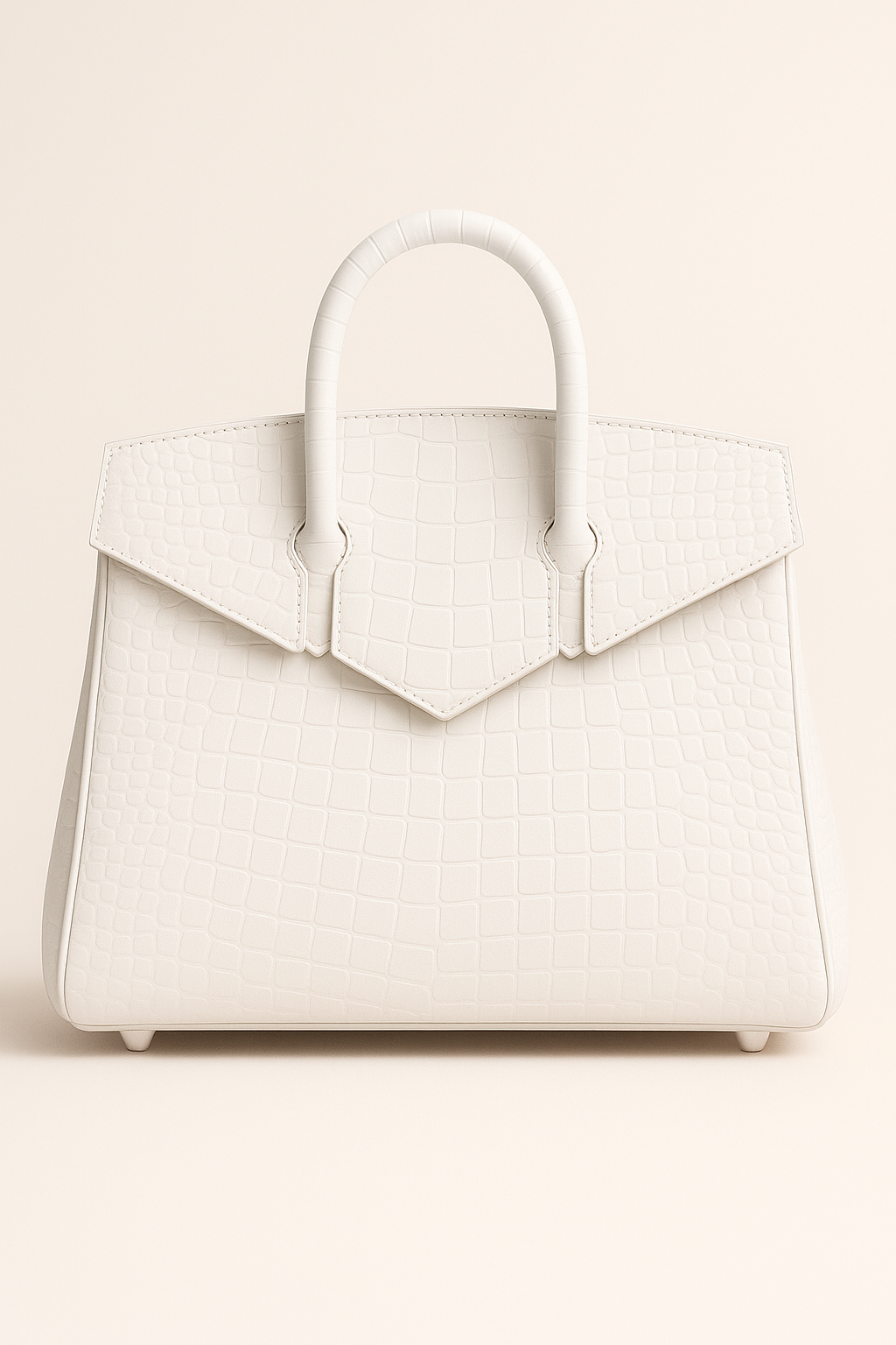 Crocodile Embossed Leather-Cookie Clutch