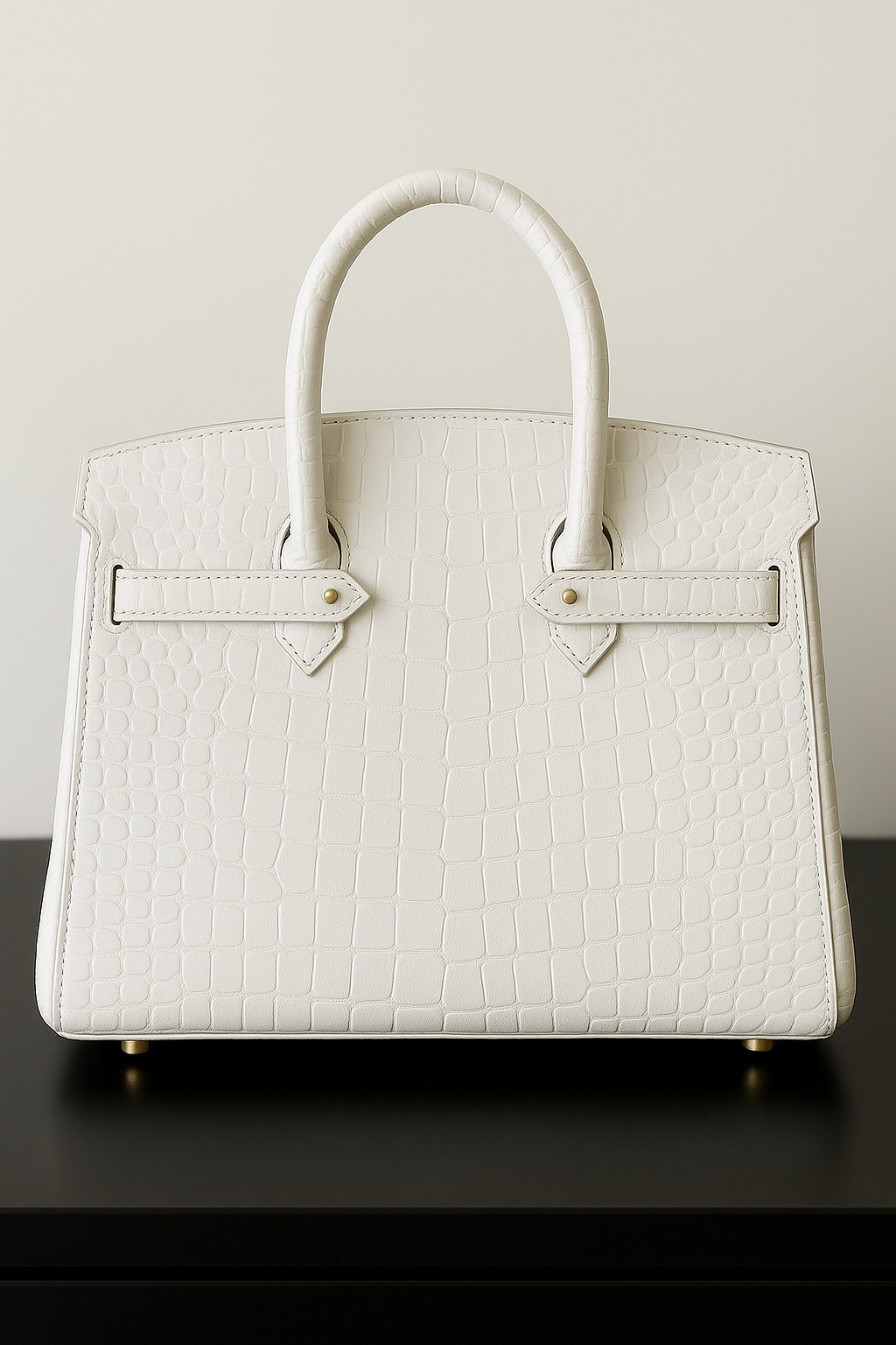 Crocodile Embossed Leather-Cookie Clutch