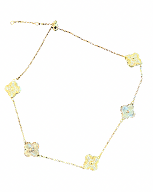Floral Elegance Gold Necklace